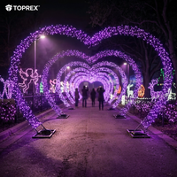 Arche lumineuse LED en forme de cœur, de qualité commerciale, pour extérieur, utilisable comme chemin, pour mariages, fêtes, centres de table et décorations
