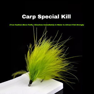 5 pièces hameçons d'herbe mouche leurre crochet pêche leurre appât herbe attaché mousse carpe <span class=keywords><strong>hameçon</strong></span> - Product Image 3