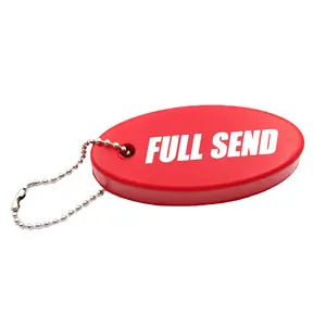 Wholesale EVA foam keychains custom Oval shape keychain printing logo floating boat keychain for Boating Fishing