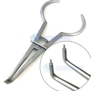 Strumenti dentali per il ripristino manuale dei denti in acciaio inossidabile pinza per morsetto in gomma punta diritta strumento per chirurgia chirurgica - Product Image 1