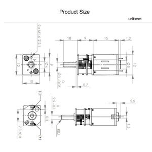 Moteur à engrenages métalliques miniatures Samsr 6V 12V 30RPM 200RPM 1000RPM avec roue dentée GA12-N20 pour bras robotique DIV - Product Image 3