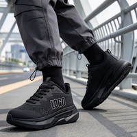 Chaussures de sport décontractées pour hommes, design personnalisé, légères et souples, en maille respirante, style marche, semelle en caoutchouc