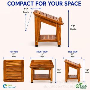 EcoDecors Wooden Double Layer <b>Shelf</b> 7 Lbs Lightweight Kitchen Storage <b>Rack</b> For Seasoning And Recipe Books - Product Image 5