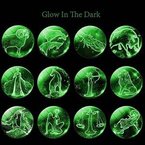<span class=keywords><strong>Zodiac</strong></span> 12 Gemini porte-clés en verre porte-clés lunettes <span class=keywords><strong>Zodiac</strong></span> 12 Constellation Glow In The Dark Creative Galaxy porte-clés - Product Image 3