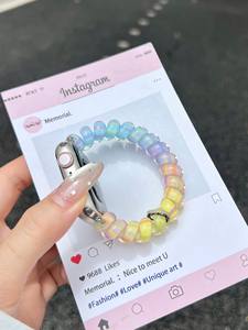 Bracelet élastique coloré dégradé Tschick pour Apple Watch Band 46 49 45 40MM Bracelet de montre pour femme et fille pour <span class=keywords><strong>IWatch</strong></span> 10 9 8 SE Ultra - Product Image 3