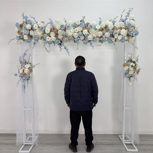 Telones de Fondo de Flores Artificiales Realistas, Decoración de Pared Floral para Bodas, Hechos a Mano con Tela de Seda - Product Image 3