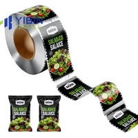 Emballage alimentaire flexible en rouleau, film laminé automatique en aluminium pour sauce barbecue, sauce chili, ketchup, vinaigrette
