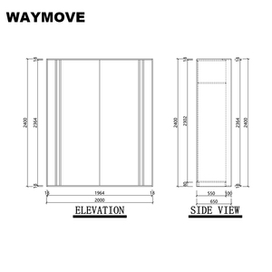WAYMOVE in legno per bambini e bambini guardaroba <span class=keywords><strong>con</strong></span> <span class=keywords><strong>specchio</strong></span> per camera da letto uso di mobili per la casa - Product Image 4