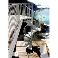 Petit escalier en colimaçon peu encombrant pour l'utilisation du grenier