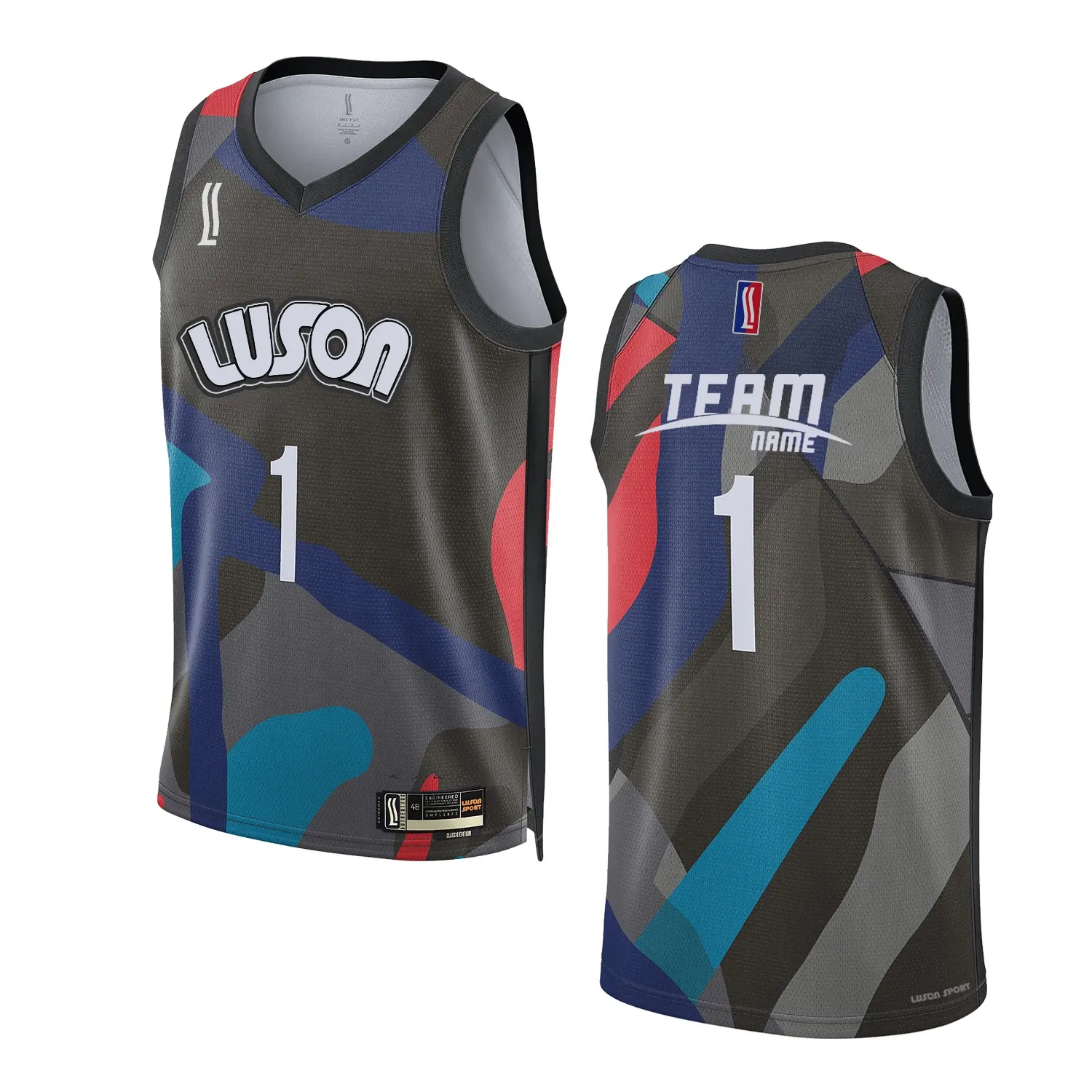 Luson Custom Basketball Jersey Reversible Sports Vest Add Any Team Name Number Personalized Jersey For Men