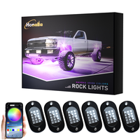 Luces LED RGB de Neón de Alto Brillo para Rocas, Kit de Iluminación Exterior para Automóviles, Impermeable IP65, con Control por Aplicación, Venta al por Mayor