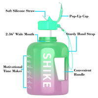 Bouteille d'eau de demi-gallon 74Oz Motivational 2.2L Dropshipping Fournisseurs chinois Bouteille d'eau de sport