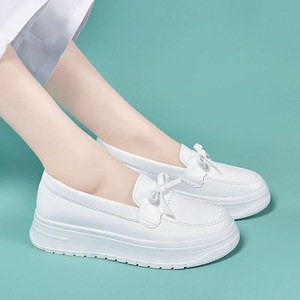 <span class=keywords><strong>Scarpe</strong></span> da Infermiera <span class=keywords><strong>Bianche</strong></span> Traspiranti con Lacci per Donne, Suola Spessa e Intersuola Antiscivolo, Leggere e Morbide per Tutte le Stagioni - Product Image 5