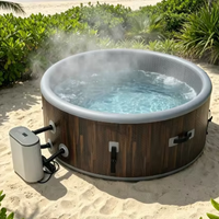 Baignoire Spa Extérieure en Acrylique, Baignoire à Remous Autoportante pour Villa de Luxe