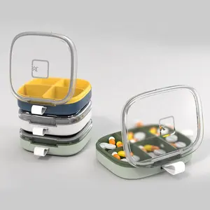Mini caja de medicina portátil de gran capacidad, caja de medicina pequeña de 7 días, una semana