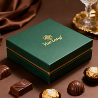 Boîte cadeau de luxe en carton biodégradable pour barres chocolatées, avec logo personnalisé et séparateur, vente en gros