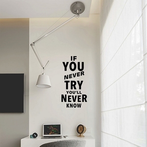 Décoration De La maison Amovible Inspirante Lettre Personnalisée PVC Motivation Stickers Muraux Stickers - Product Image 4
