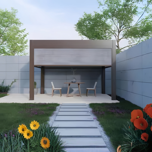 Pérgola Bioclimática Motorizada de Aluminio con Control Remoto, Techo de Láminas Ajustables, Impermeable, para Patio Trasero de Villa, con Luces LED - Product Image 3