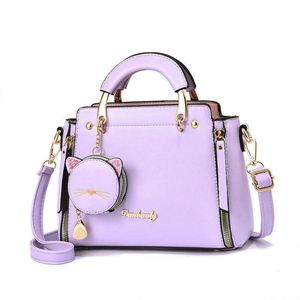 Mini bolso negro de camuflaje lindo bolso bandolera con cremallera bolso de mano portatil para mujer con estampado de gatito - Product Image 4