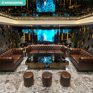 Da công nghiệp hình chữ U Câu lạc bộ thanh <span class=keywords><strong>sofa</strong></span> thiết kế mới hộp đêm hookah bar phòng chờ đồ nội thất nhà hàng ăn uống - Product Image 2