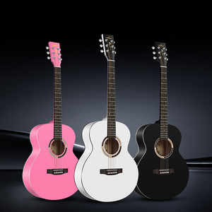 Guitare acoustique de haute qualité, best-seller, 40 pouces, coins arrondis, finition mate, avec pack cadeau gratuit, pour adultes débutants et enfants - Product Image 2