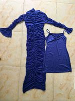 Robe longue transparente pour femme, 6 couleurs, manches longues, grande taille, avec robe intérieure, du S au 2XL