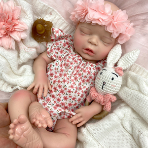 Bambola Reborn Realistica con Bocca Aperta, 18 Pollici, Corpo Intero in Silicone, per Collezionisti <span class=keywords><strong>di</strong></span> Bambole e Artisti - Product Image 3