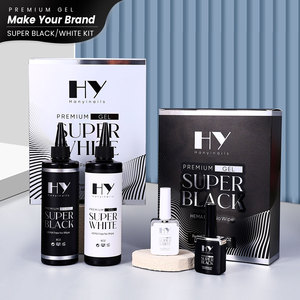 Gel UV Hanyi Premium sans HEMA, plusieurs tailles, flacon grande capacité, gel polonais personnalisé OEM, gel polonais super blanc, hyper noir - Product Image 1