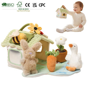 Nouveaux jouets sensoriels Montessori lavables 2026, tapis convertible avec rangement intégré, jouets pour bébés 0-12 <span class=keywords><strong>mois</strong></span>, jouets en peluche en coton sur le thème de la ferme - Product Image 1