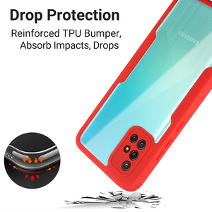 TPU <span class=keywords><strong>trasparente</strong></span> custodia del telefono per Samsung <span class=keywords><strong>A51</strong></span> 4G doppia faccia 360 protezione completa copertura del telefono cellulare con protezione dello schermo - Product Image 3