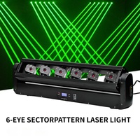 Barre de lumière laser à effet linéaire RGB, 6 yeux RGB, faisceau large couleur pleine, lumière laser mobile pour DJ, pour discothèques et bars