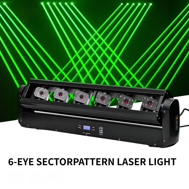 RGB Laser Linear Effect Bar Light 6 Eyes RGB Full Color Fat Beam DJ Moving Head Laser Light for Night Club Bar Lights