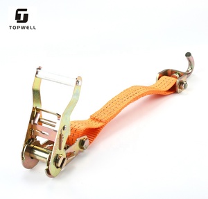 Poliéster 1,5 '38mm Cargo Ratchet Amarre Correa Cinturón con J Hook E Track Correas <span class=keywords><strong>Barco</strong></span> Amarre Correa Logo - Product Image 2