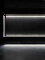 Panneau mural noir foncé ou personnalisable avec système d'éclairage LED intégré pour murs décoratifs et intérieurs commerciaux