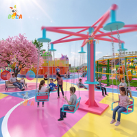 Solution clé en main pour aire de jeux extérieure, parc d'attractions pour enfants, toboggan arc-en-ciel, château gonflable, équipement de trampoline
