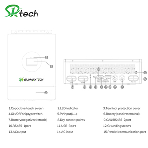 Chúng tôi phiên bản chia giai đoạn 8KW 12KW 110V 120V 220V 240V Off Grid lai năng lượng mặt trời biến tần với wifi - Product Image 4