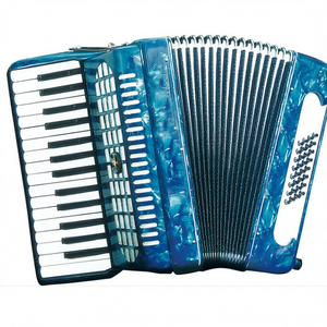 Accordéon diatonique portable bleu, clavier à 7 boutons, connecteur RCA pour enfants JB702 - Product Image 1