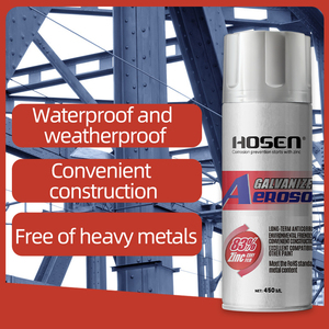 HOSEN 83% Séchage rapide Argent Haute teneur en zinc Pulvérisation à chaud en aérosol Pulvérisation réparatrice - Product Image 3