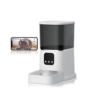 Distributeur automatique intelligent pour chiens et chats avec télécommande Wi-Fi, respectueux de l'environnement, en plastique, capacité de 6 L, réglage de l'heure et écran LCD - Product Image 1