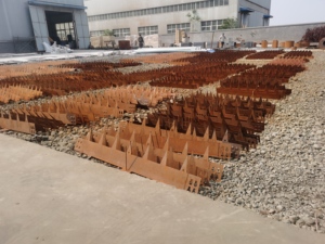 Bordure de jardin en acier Corten pour pelouse et aménagement paysager - Finition noire rouillée style Art Déco, dimensions personnalisables, résistant aux intempéries - Product Image 6