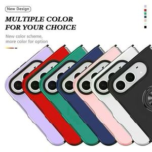 Funda Delgada Antigolpes para iPhone <span class=keywords><strong>Duo</strong></span> con Anillo Metálico, Soporte Magnético para Auto, Carcasa Trasera Resistente de TPU+PC - Product Image 6