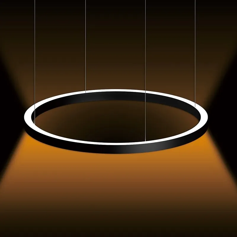Ring Tageslicht weiß LED Unterputz Decke Büro Dekoration Kreis Kronleuchter visuelle Komfort Beleuchtung