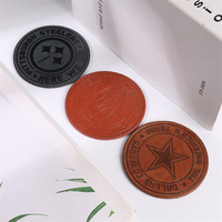 Sous-verres en cuir antidérapants de 10 cm, tapis de table à manger d'intérieur, tapis de cuisine, ensemble de sous-verres en cuir personnalisés pour les boissons
