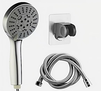 Ensemble de pommeau de douche à main haute pression OEM ODM pour salle de bain, 3 fonctions, économie d'eau, en ABS, avec tuyau et support