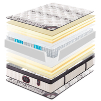 Matelas en latex en tissu doux hypoallergénique Matelas à ressorts ensachés Bonnell dans une boîte à vendre