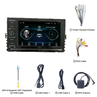Unité centrale de navigation Android 9 pouces avec boutons latéraux et molette, autoradio avec image de recul pour plateforme MQB
