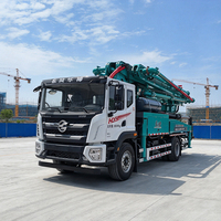 Camion pompe à béton mobile de 37 mètres avec valve en S et malaxeur planétaire 3 cubes ±270 °   Plateforme tournante pour travaux de construction