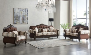 Canapé en velours capitonné de style victorien avec accoudoirs roulés et pieds en bois, deux places, design Chesterfield pour salon - Product Image 5
