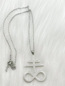 Pendentif religieux du Diable, grand talisman, symbole de Satan, emblème, croix de Leviathan, symbole satanique, collier amulette en acier inoxydable - Product Image 4