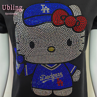 Transferts thermocollants personnalisés en strass pour T-shirt, motif CHEER brillant et étincelant